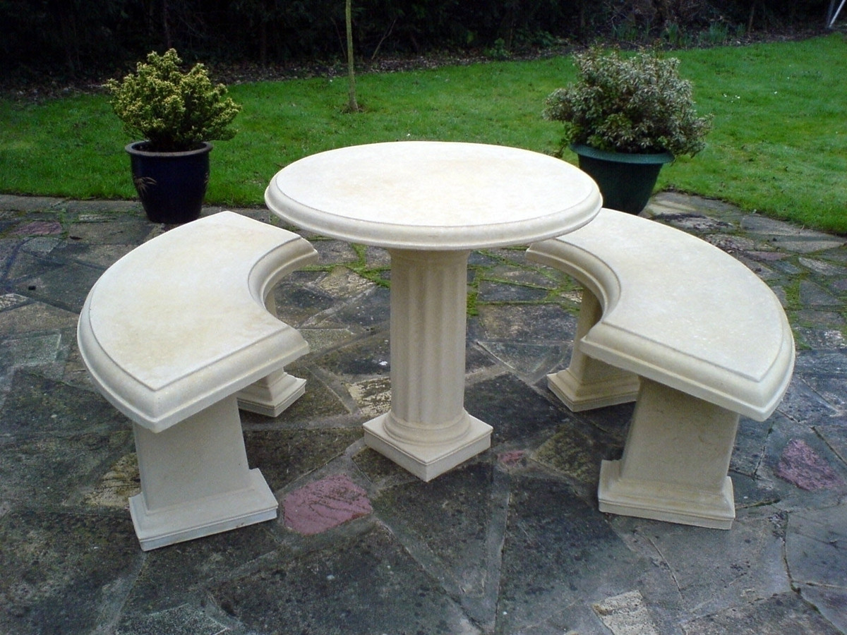 Stone tables and chairs