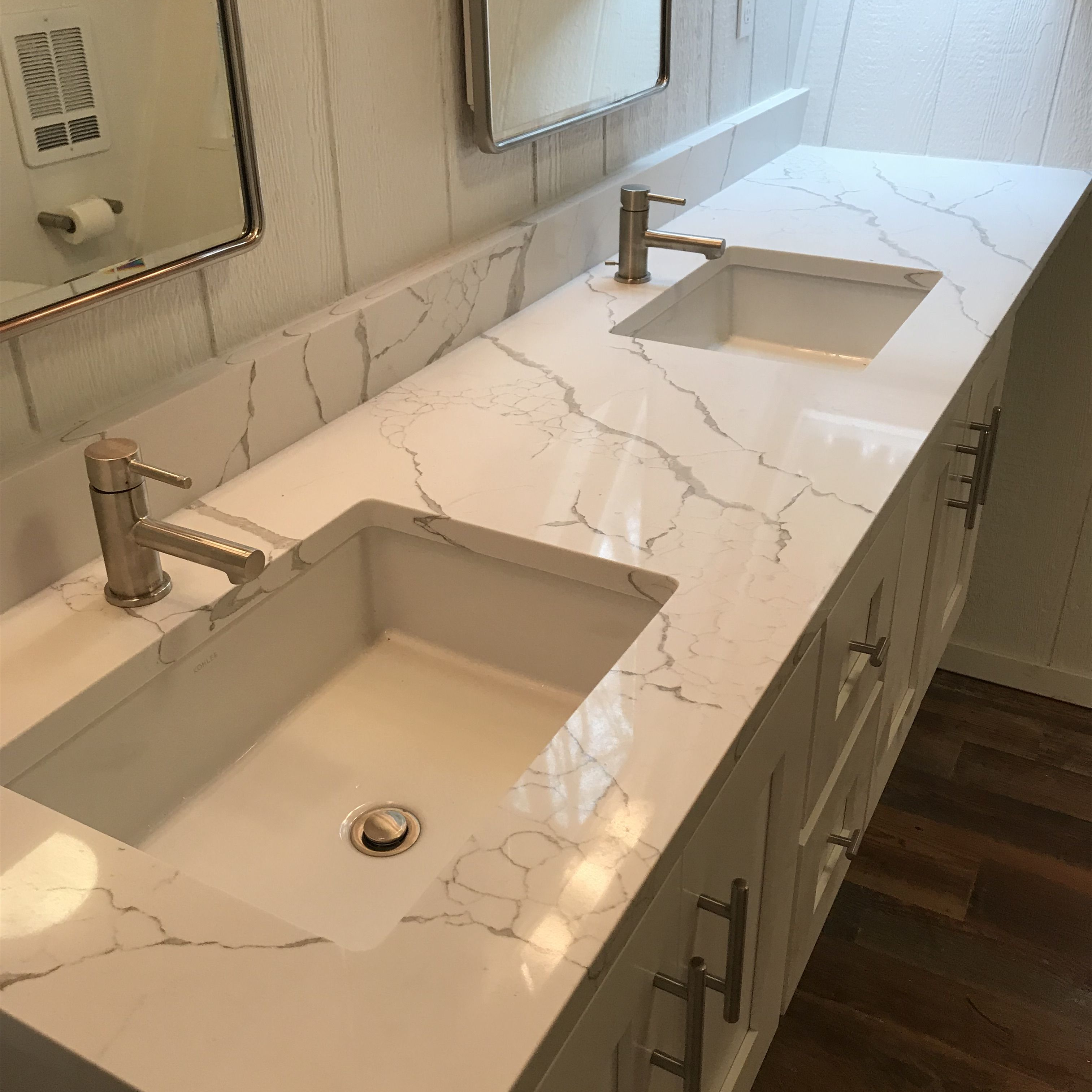 Calacatta White Quartz Vanity