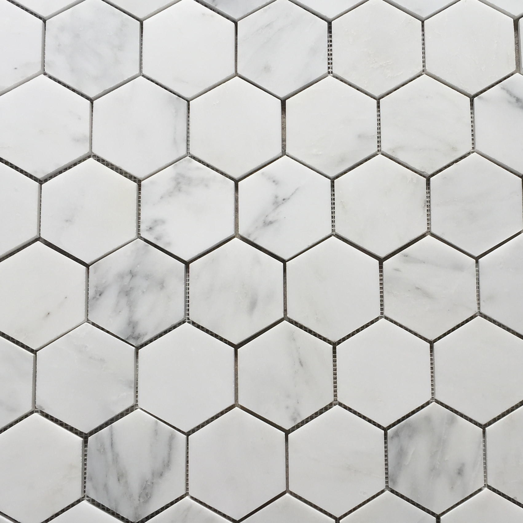 Oriental White Hexagon Shape Mosaic