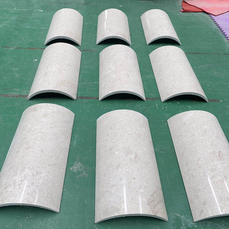 Ottoman Grey Marble Curved Column Panels