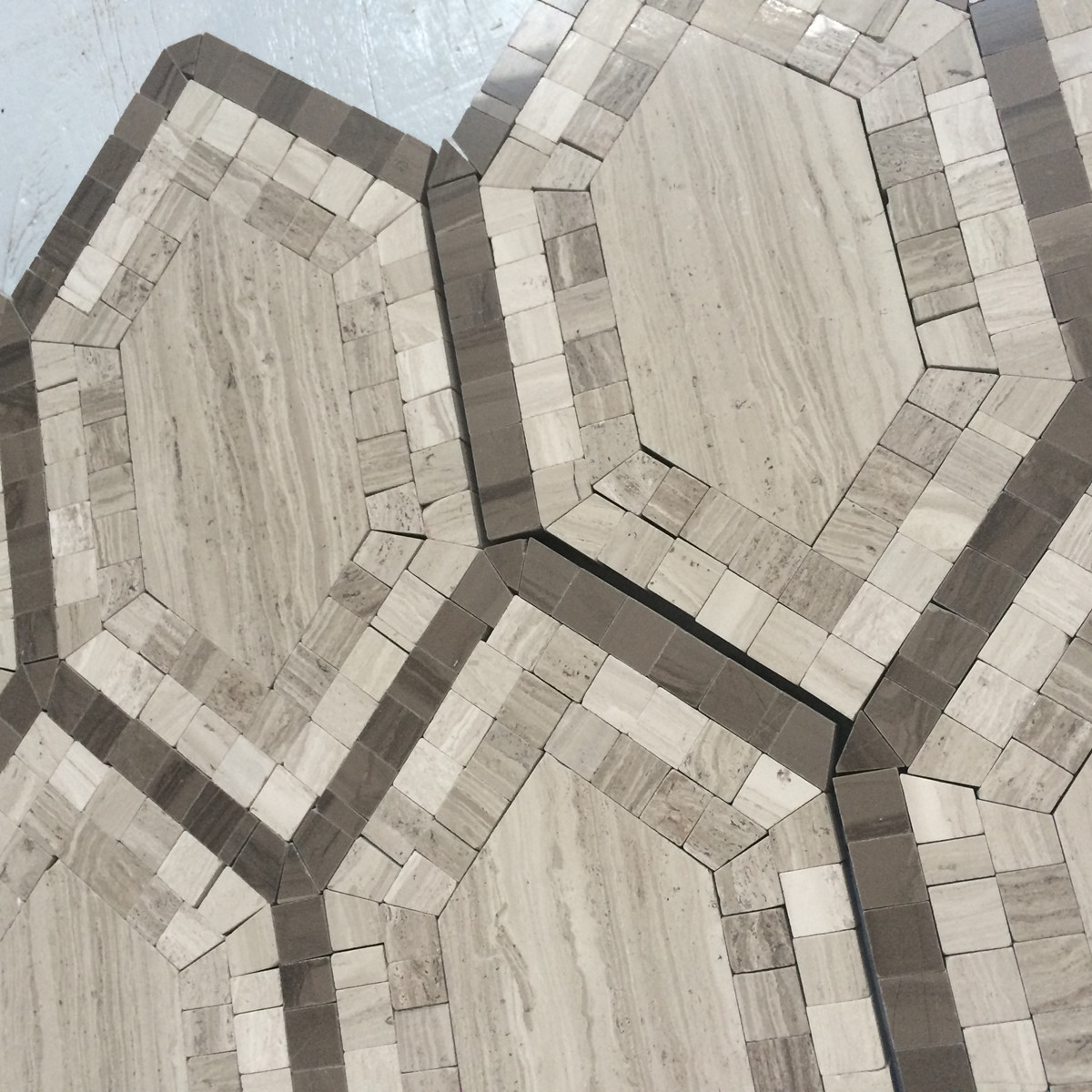 Wooden Marble Mosaic Tile