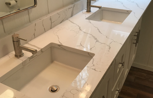 Calacatta White Quartz Vanity