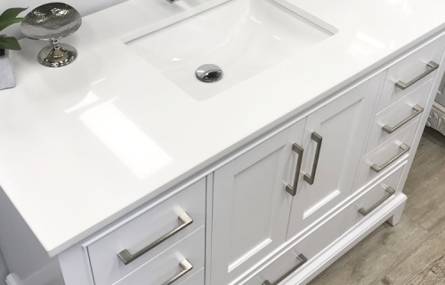 Papier White Quartz Vanity