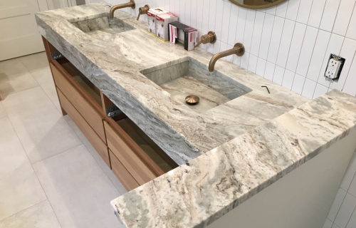 Fantasy Brown Marble Vanity