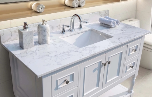 Carrara Vena Quartz Vanity